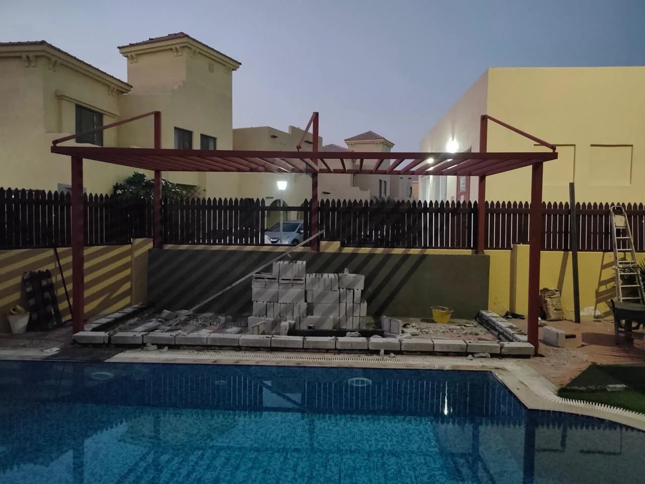 Pergola & Artificial Grass in Khalifa City — Photo 2