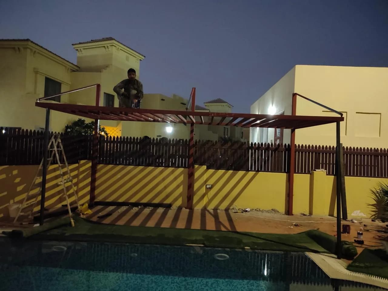 Pergola & Artificial Grass in Khalifa City — Photo 6